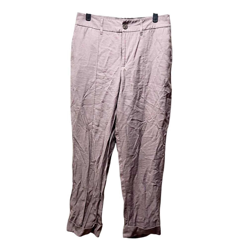 A New Day Mauve Pink Trouser Slacks Workwear Business Mid Rise Flat Front Sz 10